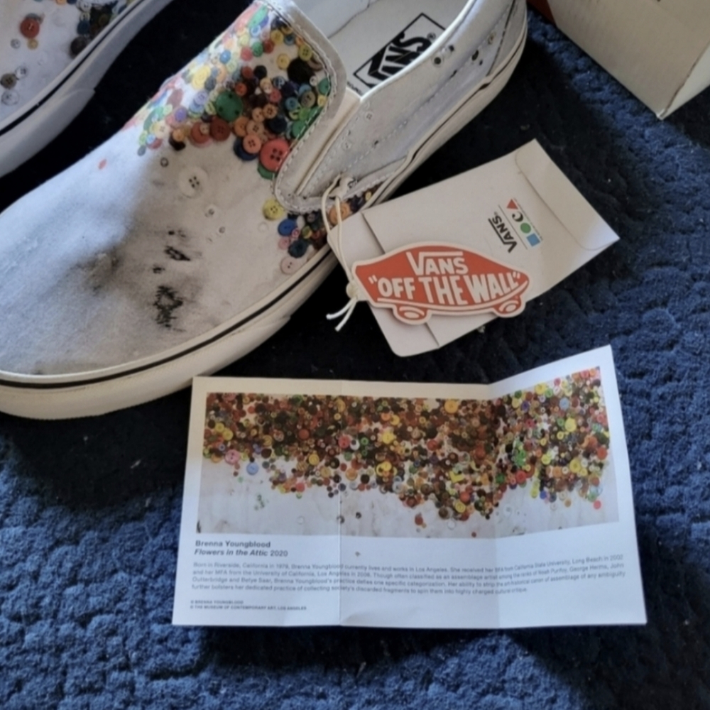 Vans MOCA Classic Slip On Breanna Young Nimbus Clouds buttons 102024 - Picture 8 of 8